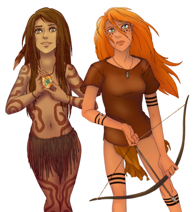 Ember and Brig'dha stand togeather as a couple